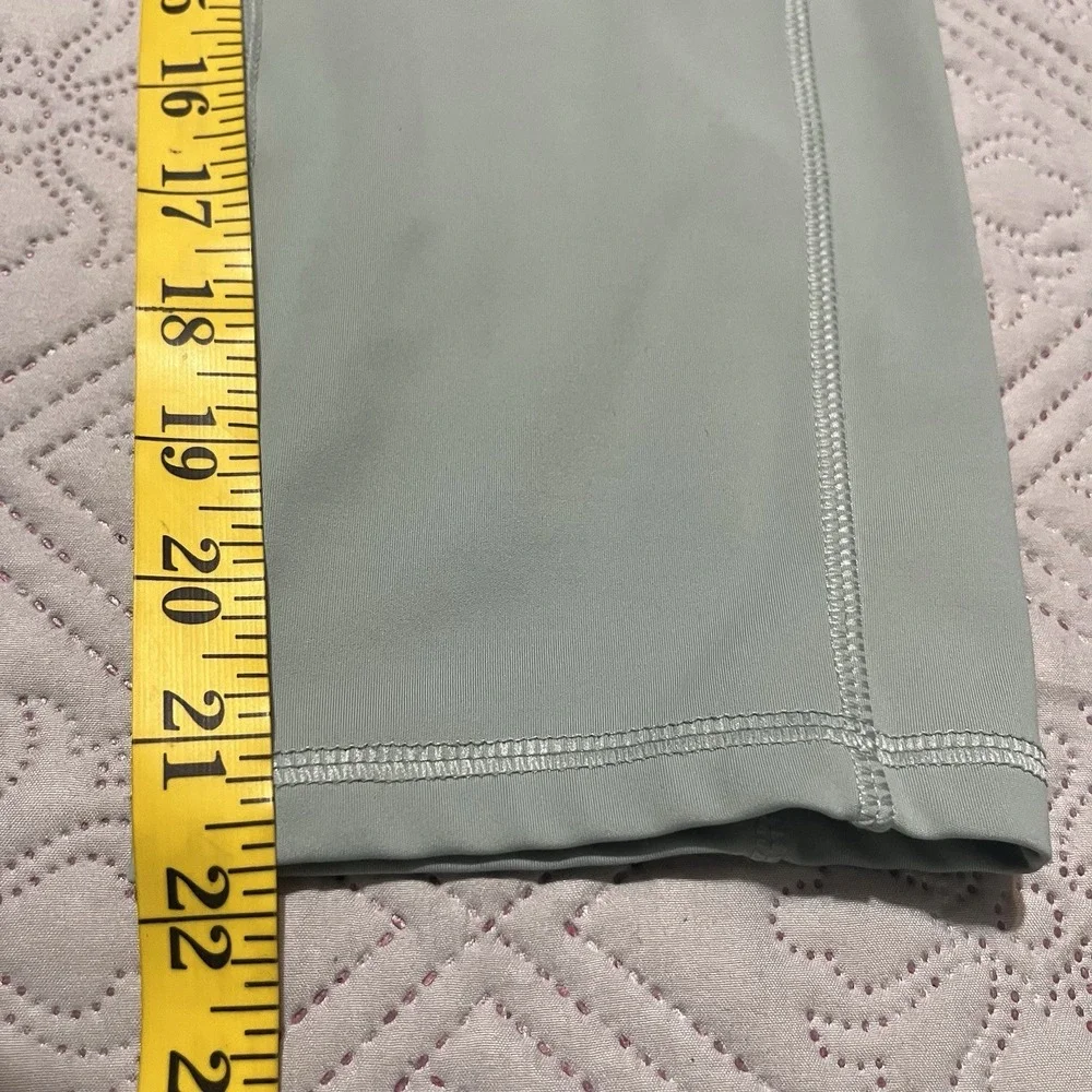 RBX Capri Leggings‎ Womens Sage Green High Waisted Side Pockets Size L